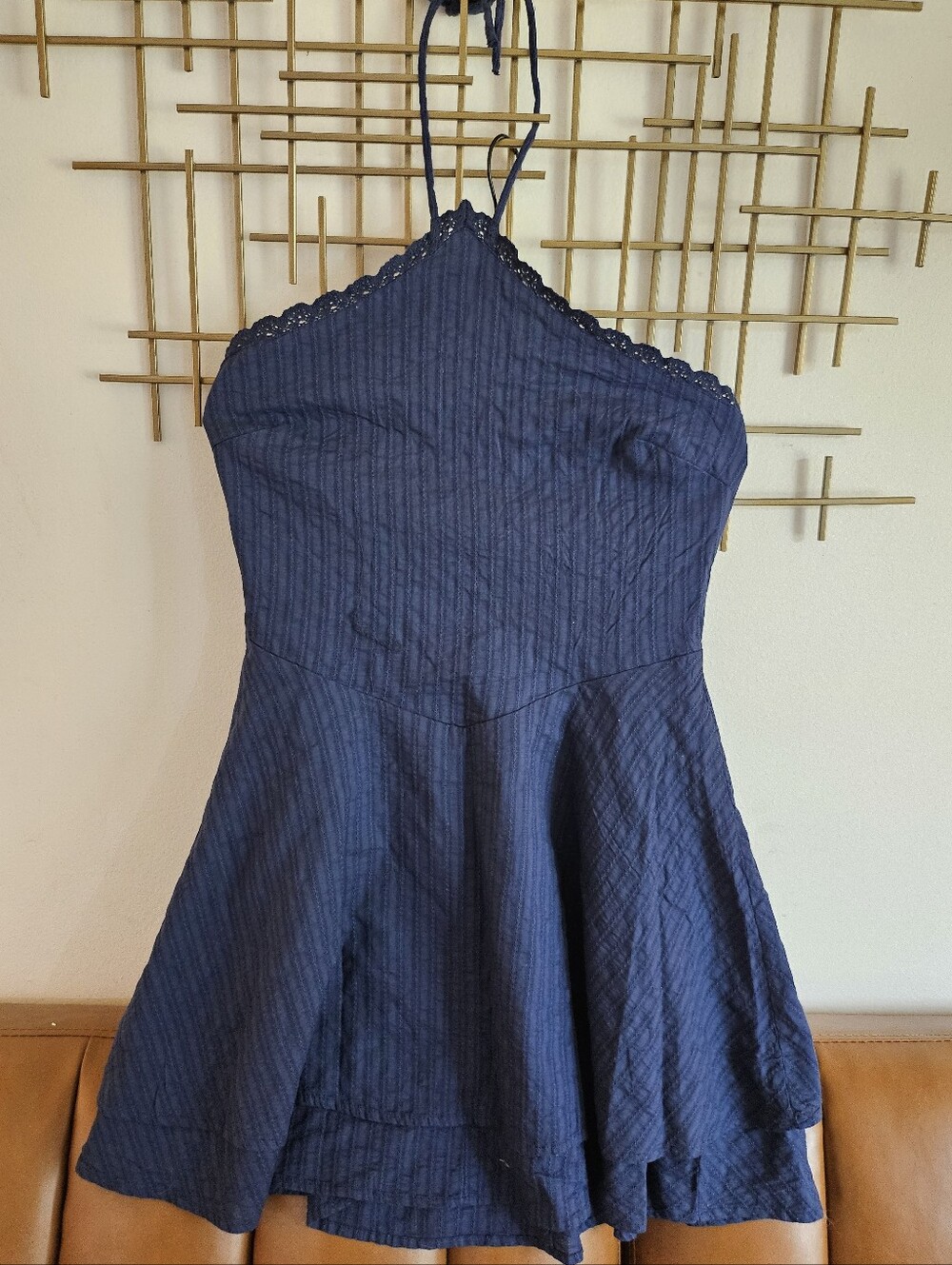 Sm-Universal Thread- Navy Halter Sundress